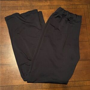 Varsity Women’s Black Athletic Workout Yoga Pants Straight Flare Leg Size Large